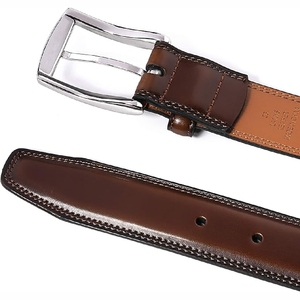 Ceinture en cuir style décontracté 100% Ceinture en cuir véritable avec boucle - Product Image 4