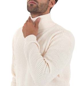 2024 personnalisé hommes ample à manches longues pull haute qualité coton tricots respirant couleur unie confortable élégant décontracté - Product Image 6