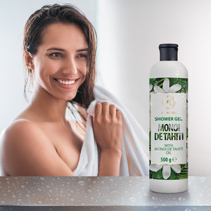 Gel Douche Monoi de Tahiti à la Fleur de Tiaré – Lavant Corporel Hydratant, Nourrissant, Parfumé, Aromathérapie Florale Tropicale – OEM, Marque Privée - Product Image 5