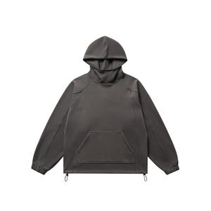 Sudadera con capucha de algodón de gran tamaño unisex, sudadera informal con hombros caídos, logotipo personalizado, ropa de calle de peso pesado para invierno - Product Image 5