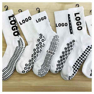 Chaussettes antidérapantes avec logo personnalisé pour enfants, jeunes, hommes, chaussettes antidérapantes pour le football, le football, la cheville et l'équipage. - Product Image 4