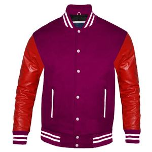 Veste personnalisée d'hiver 100% laine Chenille broderie Patch hommes veste de Baseball unie - Product Image 1