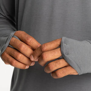 Camisa de Pesca con Capucha para Hombre, Manga Larga, Color Gris, Protección Solar UPF 50, Secado Rápido, Estilo Pullover - Product Image 4