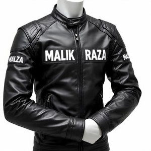 Blouson de moto Cruiser de haute qualité, cuir de vachette véritable de première qualité, équipement de conduite toutes saisons, distributeur pour le marché américain Malik Raza - Product Image 1