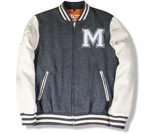 Logo personnalisé OEM Designer Hommes Stand Varsity Veste pour Hiver Broderie Baseball Streetwear Cuir Chenille Patch Blanc Hommes - Product Image 2