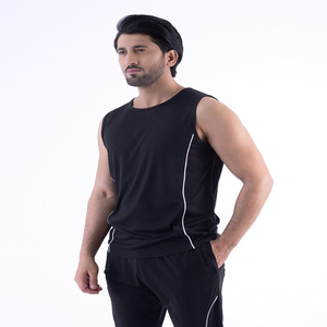 Camiseta sin mangas lisa en blanco de algodón de secado rápido para hombre, camiseta sin mangas de gimnasio de alta calidad con logotipo personalizado al por mayor - Product Image 1