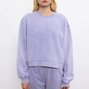 Último estilo, ropa informal, sudadera de lavado ácido para mujer, el mejor proveedor y fabricación, sudaderas transpirables hechas a medida para mujer - Product Image 2