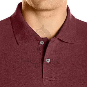 Nueva llegada de los hombres de color sólido de ajuste regular de algodón para la camisa de polo de alta calidad 100% de algodón transpirable cuello impreso ropa informal - Product Image 4