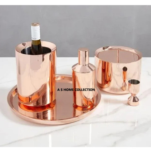 Hammered Texture Design With Shiny Gold Plated Champagne <b>Ice</b> <b>Bucket</b> Restaurants And Professional Barware Sets - Product Image 2