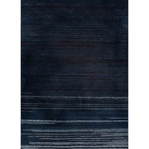 Abrash Blue Striped Wool Jute <b>Rugs</b> Large Area 9x12 Rectangle for Home Entryway and <b>Bedside</b>-Model ADWL-13100 - Product Image 1