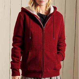 Womens Winter Cashmere Warm Coats Thick <b>Hoodie</b> Solid Plus Size Female Jacket Autumn Fashion Basic Cardigan With Zipper - Product Image 2