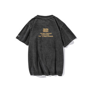 Camisetas de peso pesado de alta calidad 305 Gsm, las mejores camisetas de algodón grueso con estampado personalizado para hombres - Product Image 2