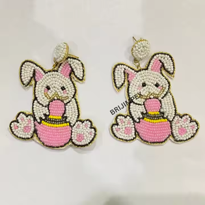 ต่างหูปักด้วยมือแฟชั่นใหม่ต่างหูหรูหราต่างหูลูกปัดผู้หญิงเครื่องประดับแฟชั่น - Product Image 3