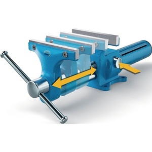 HEUER Compact <b>Parallel</b> Vise with Jaw Width 120mm and <b>Clamping</b> Width 130mm Steel Material for Bench Work - Product Image 4