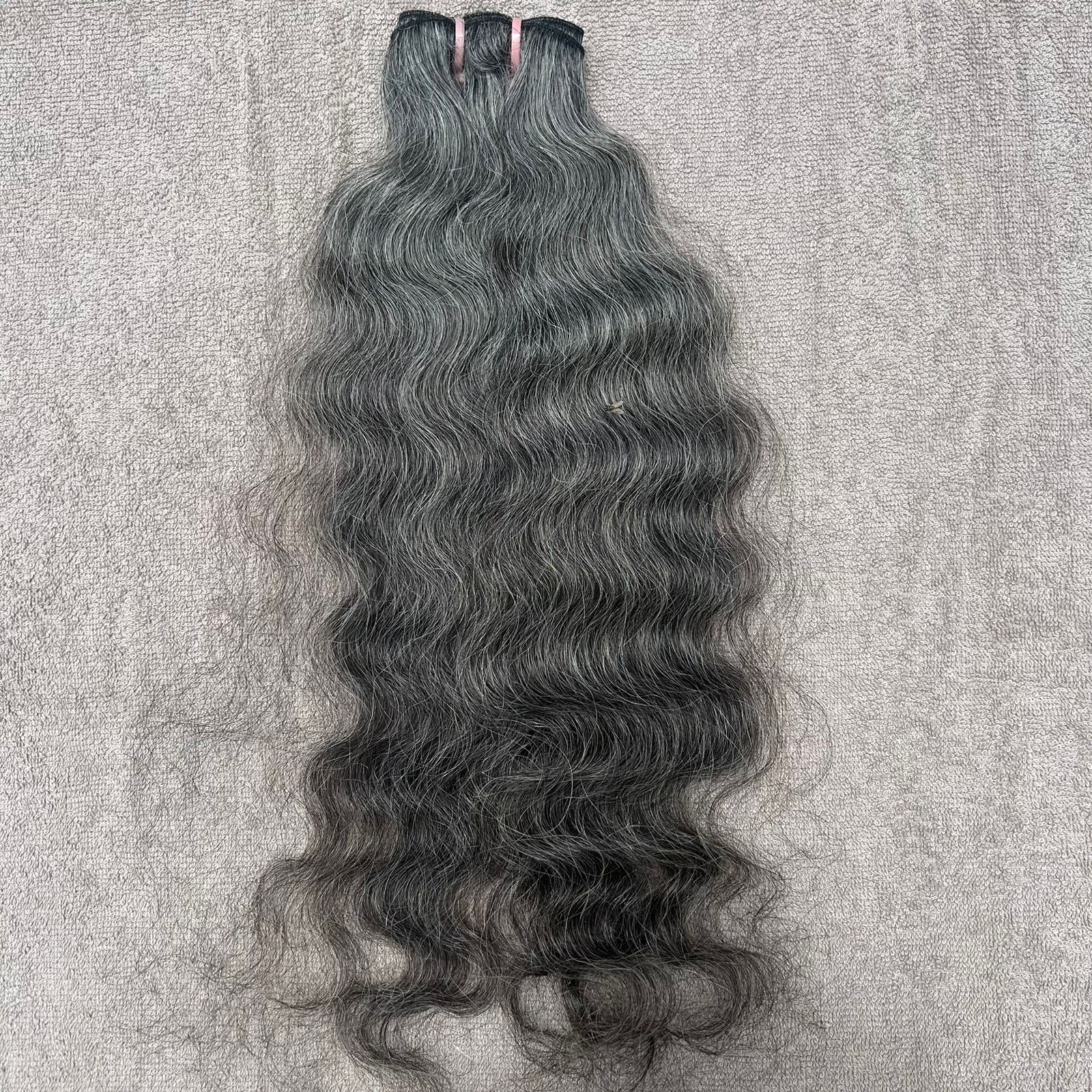 gray human hair bundles