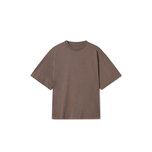 Camiseta 220 GSM 'Vulcan' tela pesada pigmento Vintage teñido grueso 1*1 cuello acanalado algodón orgánico peinado - Product Image 1