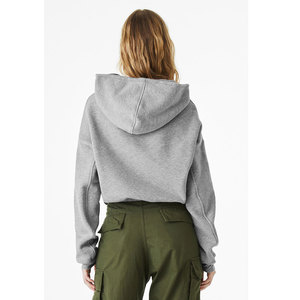 Bella + Canvas MUJER CINCHED BOTTOM HOODIE FWD Moda sudaderas con capucha y sudaderas de mujer de gran tamaño personalizado clásico Transpirable - Product Image 5
