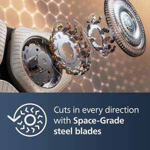 Afeitadora Eléctrica de Triple Cuchilla para Uso en Seco y Húmedo, Recortadora de Precisión, Recortadora de Nariz, IPX7, USB, Carga Inalámbrica, Estuche de Limpieza - Product Image 5