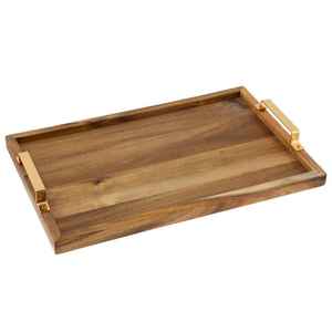 Plateau de service carré en bois de teck massif, parfait pour les restaurants et les hôtels, les meubles de jardin et les terrasses, produit de qualité supérieure, fabriqué à la main en Inde - Product Image 3