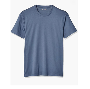 T-Shirt col rond en coton à manches courtes pour hommes, coupe ajustée, prix de gros, disponible dans notre usine - Product Image 1