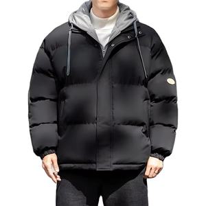 Chaqueta de Plumón con Capucha Impermeable Negra para Hombre, Estilo de Moda Personalizado, Chaqueta de Plumón de Invierno para Calle, Venta al por Mayor 2026 - Product Image 1