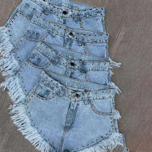 Short en jean sur mesure pour femmes pantalon short en jean simple et uni pour femmes vêtements d'été style décontracté fabricant vente en gros - Product Image 4