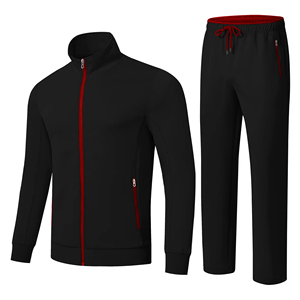Vêtements d'entraînement Logo personnalisé Survêtements pour hommes Polyester Jogger Ensembles Fabricants Zipper Survêtement Lettre Imprimer Ensemble de survêtement - Product Image 4
