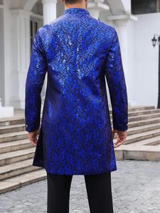 Abrigo Sherwani étnico real para hombre, Kaftan Zari Work Kameez, cuello mandarín brillante para bodas, fiestas festivas, indio pakistaní - Product Image 2