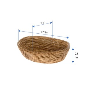 Oval Rattan <b>bread</b> <b>basket</b> Handmade Storage <b>Basket</b> Wholesale eco-friendly Made in Viet Nam - Product Image 3