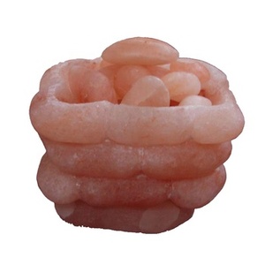 Himalayan Bowl-Shaped Handmade Crystal Salt <b>Lamp</b> 7'' Height Real Pink Salt Carved 20-25 Days Delivery <b>Love</b> Style - Product Image 4