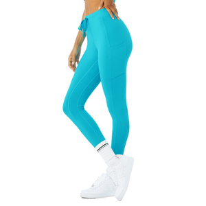 <b>Legging</b> with Customize Design Logos Light Blue Color Gym Fitness Yoga Pants Leggy For Women Workout Leggy - Product Image 6