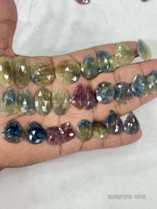 Aaa tự nhiên đa <span class=keywords><strong>Sapphire</strong></span> Rose cut Slice Cabochon phù hợp cặp bán buôn rất nhiều Đối với trang sức làm và tùy chỉnh đá quý thiết kế - Product Image 5