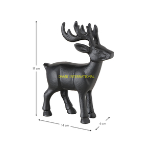 Standing Black Metal Reindeer Figurine Modern Deer Statue Tabletop Home Hotel Office <b>Decoration</b> Animal Sculpture <b>Christmas</b> Gift - Product Image 5