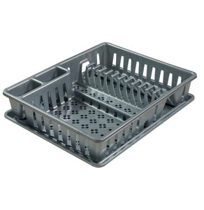 <b>Dish</b> <b>rack</b> with silver tray (Plastic 1065) - Product Image 1