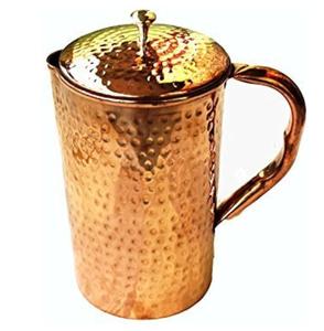 Customized Design <b>Water</b> <b>Jug</b> <b>with</b> Side Handle High Quality Pure Copper <b>Jug</b> <b>with</b> <b>Lid</b> Handmade Available at Discounted Price - Product Image 3