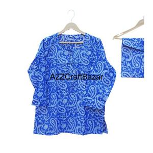 Conjunto de Pijama de Mujer 100% Algodón, Suave, Transpirable, de Secado Rápido, Mangas Largas, Pantalones Largos, Estampado Floral, Estilo Lujoso - Product Image 2