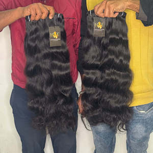 Tissage en lot de cheveux brésiliens ondulés lisses bouclés non traités bruts vierges indiens Extensions de cheveux humains des vendeurs de super vagues naturelles - Product Image 6