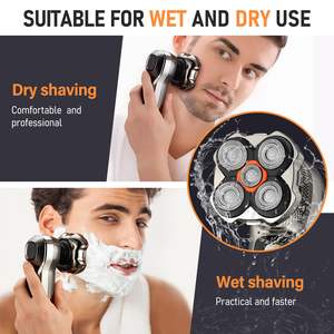 Afeitadora Eléctrica Multifunción 6 en 1 para Hombre, IPX7 Impermeable, Uso en Seco/Húmedo, Afeitadora Rotatoria Inalámbrica para el Cuidado Facial - Product Image 3