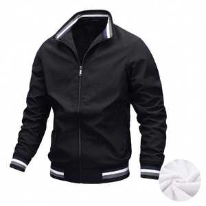 2025 Spring Autumn Fashion New Solid Collar Hight Quality Slim Fit Blank Customized Logo <b>Jacket</b> <b>Mens</b> - Product Image 5