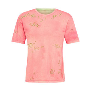 เสื้อยืดผู้ชายคอตตอน 100% ทรงดิสเทรส แขนครึ่ง คอกลม สีพื้น รับสกรีนโลโก้ ขายส่งจากโรงงาน - Product Image 6