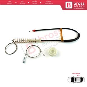 BWR5379 Kit de reparación de regulador de ventana puerta trasera derecha para 5 Series E39 04/1999-2004 4/5 Door Facelift 51358252430 Bross Auto Parts - Product Image 5