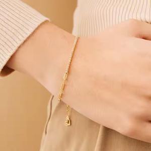 Classic 14K Gold Plated Tennis Bracelet Dainty Wedding Jewelry Perfect <b>Bridesmaid</b> <b>Gift</b> Moissanite Bracelets & Bangles - Product Image 3
