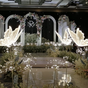 <span class=keywords><strong>Farfalle</strong></span> LED Acriliche Trasparenti 40/60CM con Ali Svolazzanti, Decorazioni per Matrimoni all'Ingrosso - Product Image 6