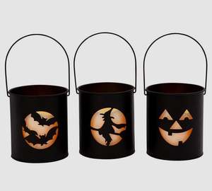 Cubo de Metal para Dulces de Halloween, Contenedor Decorativo Colgante para Dulces, Adorno Festivo para Mesa, Decoración para Fiestas y Eventos en el Hogar - Product Image 4