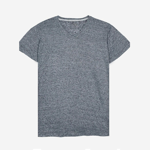 T-shirts pour hommes d'été 100% coton, coupe ample, imprimés, col en V, séchage rapide, respirants - Product Image 3