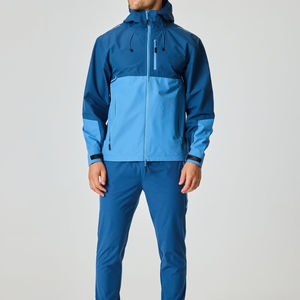 Conjunto de Chaqueta de Dos Piezas con Cierre, Diseño de Color Combinado, Fabricación Personalizada, Chaqueta Cortavientos de Nailon y Poliéster, Ropa Deportiva Urbana para Hombre - Product Image 1