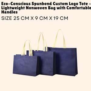 Sac fourre-tout léger non tissé avec logo personnalisé Spunbond Eco Conscious avec poignées confortables - Product Image 2