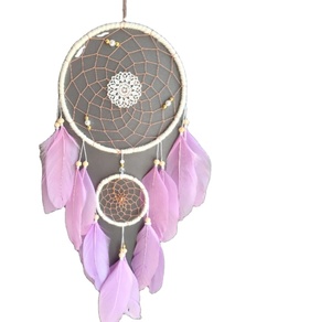 Attrape-rêves personnalisé de haute qualité avec plumes, attrape-rêves bohème doré, attrape-rêves personnalisé pour la décoration murale, décoration intérieure - Product Image 1