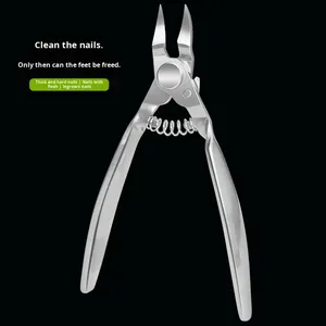 Haute qualité professionnel soin des ongles manucure pédicure en acier inoxydable Double ressort cuticules pinces par ANAAIF - Product Image 1