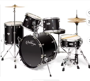 Ensemble de batterie de percussions pour adultes de taille standard, 5 pièces, 100 % neuf, avec des peaux de batterie Remo authentiques, fabriqué aux États-Unis - Product Image 1